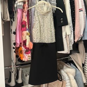 Embroidered mini dress, sequin